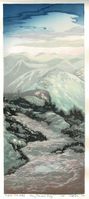 Matt Brown Woodblock Print Along Franconia Ridge, 4th state